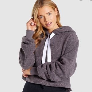 Gymshark Borg Teddy Shearling Cropped Hoodie